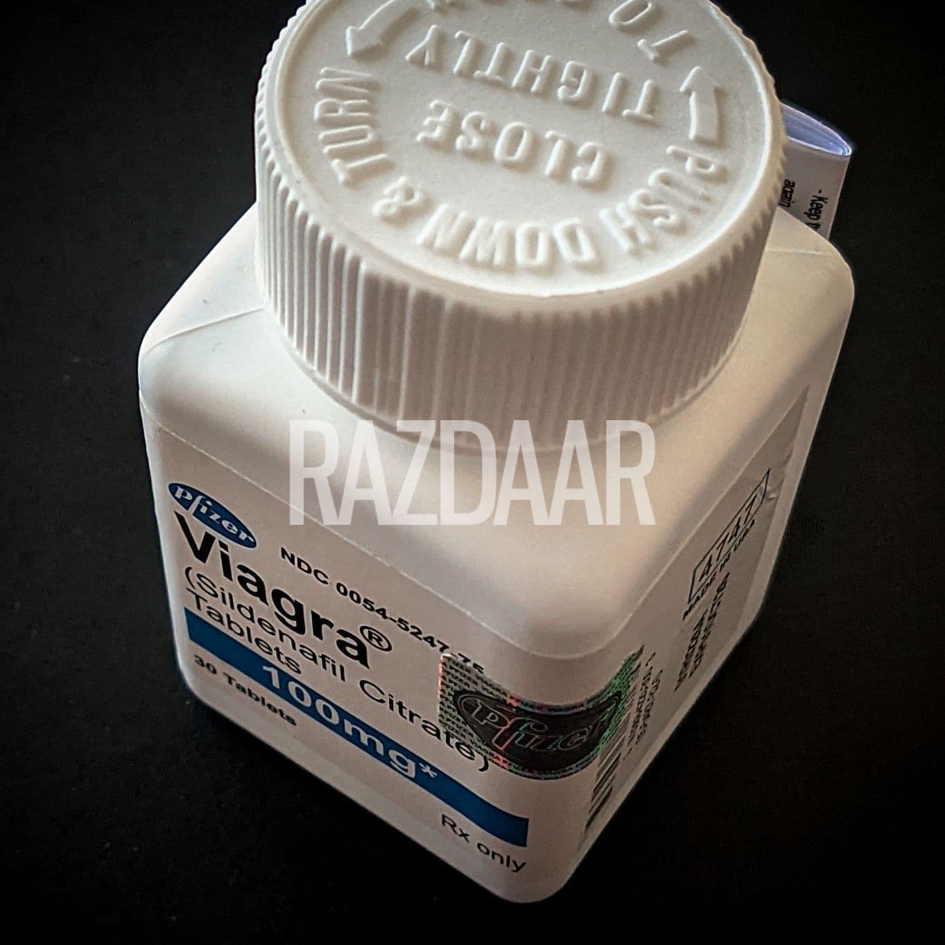 Viagra 100mg 30 tablet bottle product picture